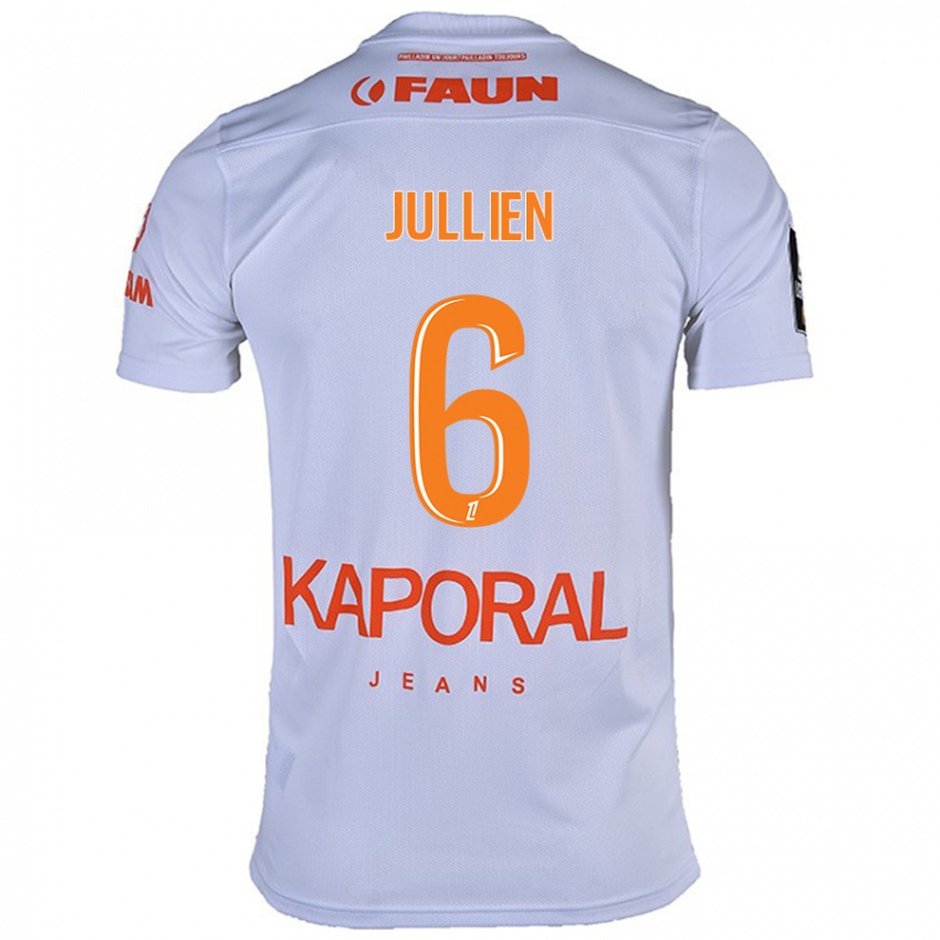 Gyermek Christopher Jullien #6 Fehér Idegenbeli Jersey 2024/25 Mez Póló Ing