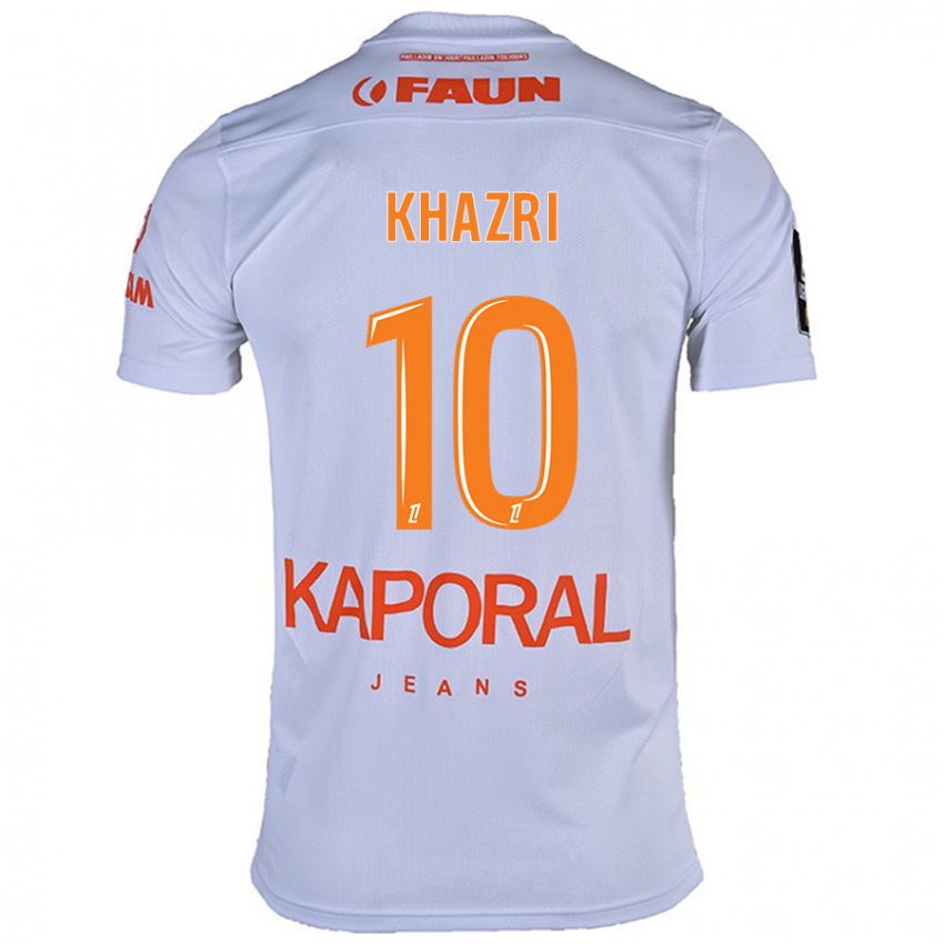 Gyermek Wahbi Khazri #10 Fehér Idegenbeli Jersey 2024/25 Mez Póló Ing