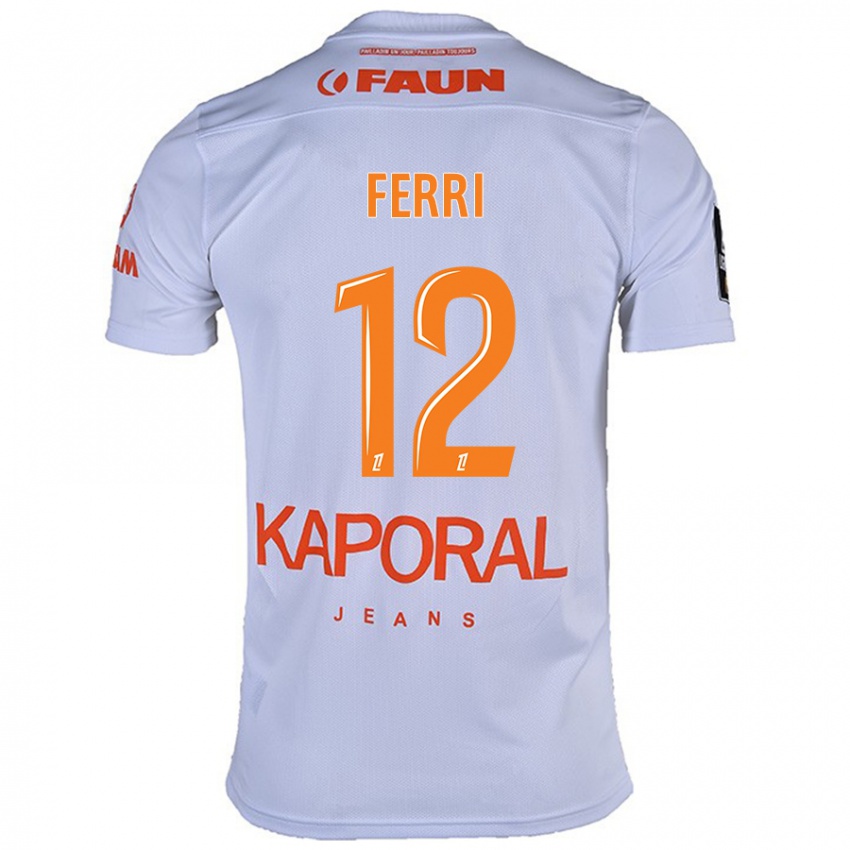 Gyermek Jordan Ferri #12 Fehér Idegenbeli Jersey 2024/25 Mez Póló Ing