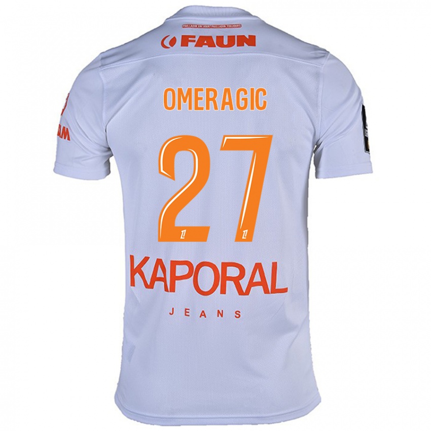 Gyermek Becir Omeragic #27 Fehér Idegenbeli Jersey 2024/25 Mez Póló Ing