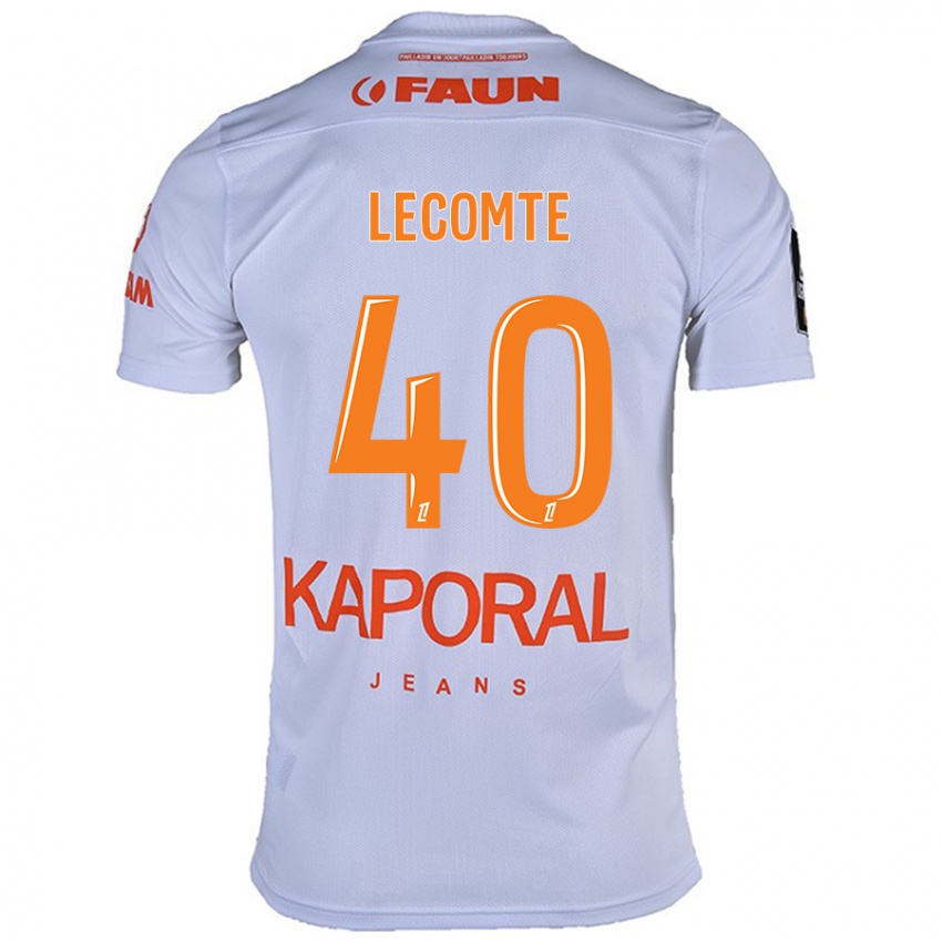 Gyermek Benjamin Lecomte #40 Fehér Idegenbeli Jersey 2024/25 Mez Póló Ing