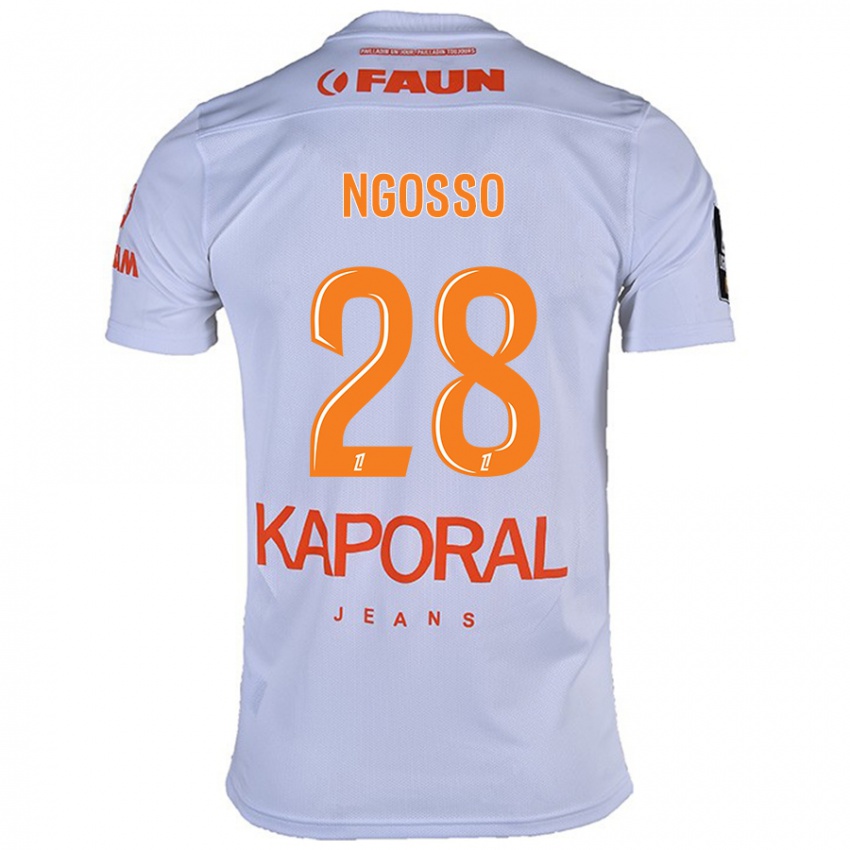 Gyermek Glenn Ngosso #28 Fehér Idegenbeli Jersey 2024/25 Mez Póló Ing