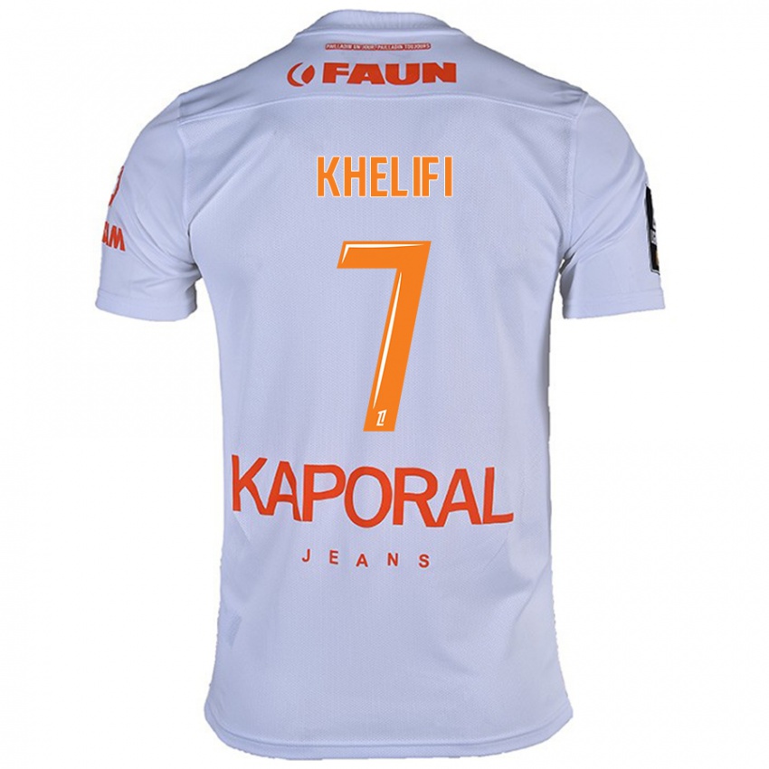 Gyermek Léa Khelifi #7 Fehér Idegenbeli Jersey 2024/25 Mez Póló Ing