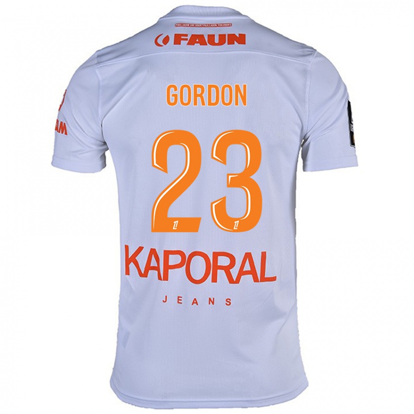 Gyermek Sh'nia Gordon #23 Fehér Idegenbeli Jersey 2024/25 Mez Póló Ing