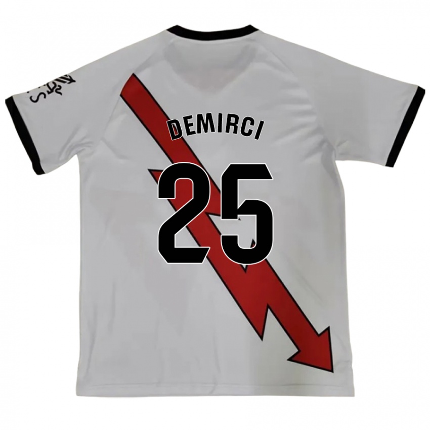 Gyermek Mert Demirci #25 Piros Idegenbeli Jersey 2024/25 Mez Póló Ing