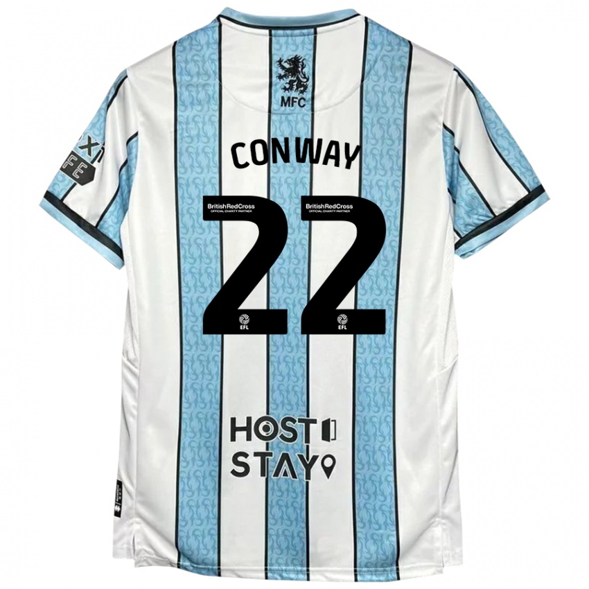 Gyermek Tommy Conway #22 Fehér Kék Idegenbeli Jersey 2024/25 Mez Póló Ing