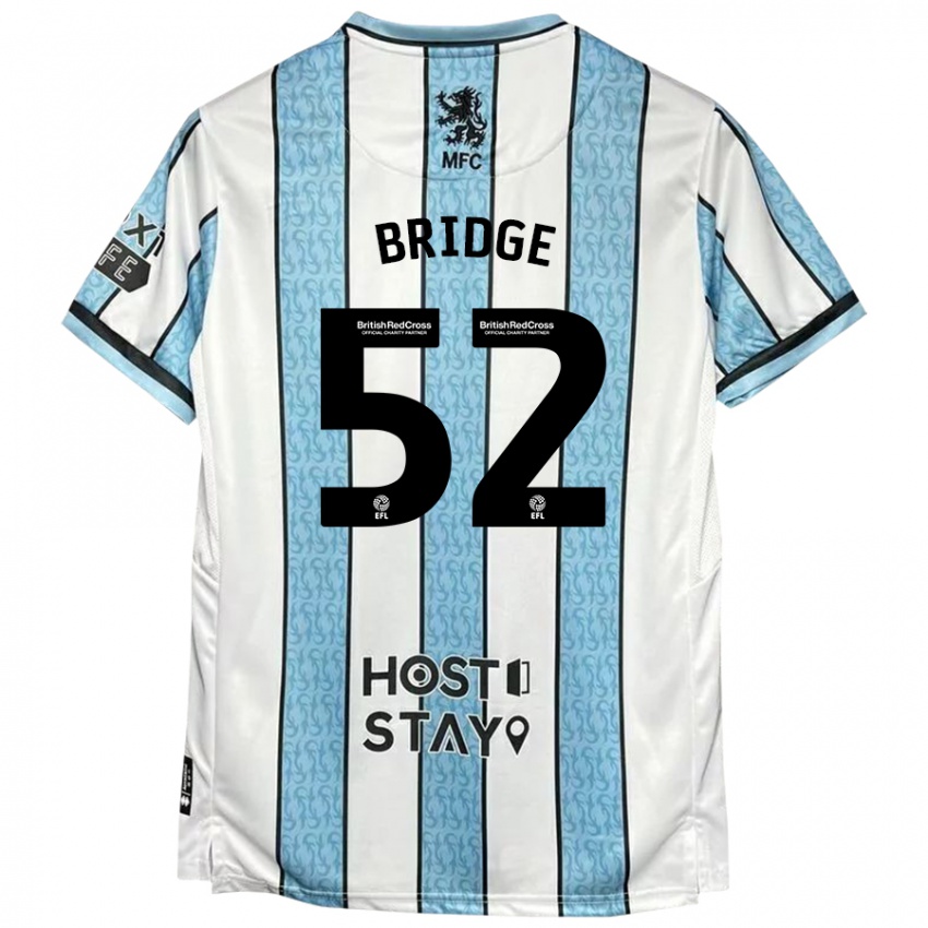 Gyermek Aj Bridge #52 Fehér Kék Idegenbeli Jersey 2024/25 Mez Póló Ing