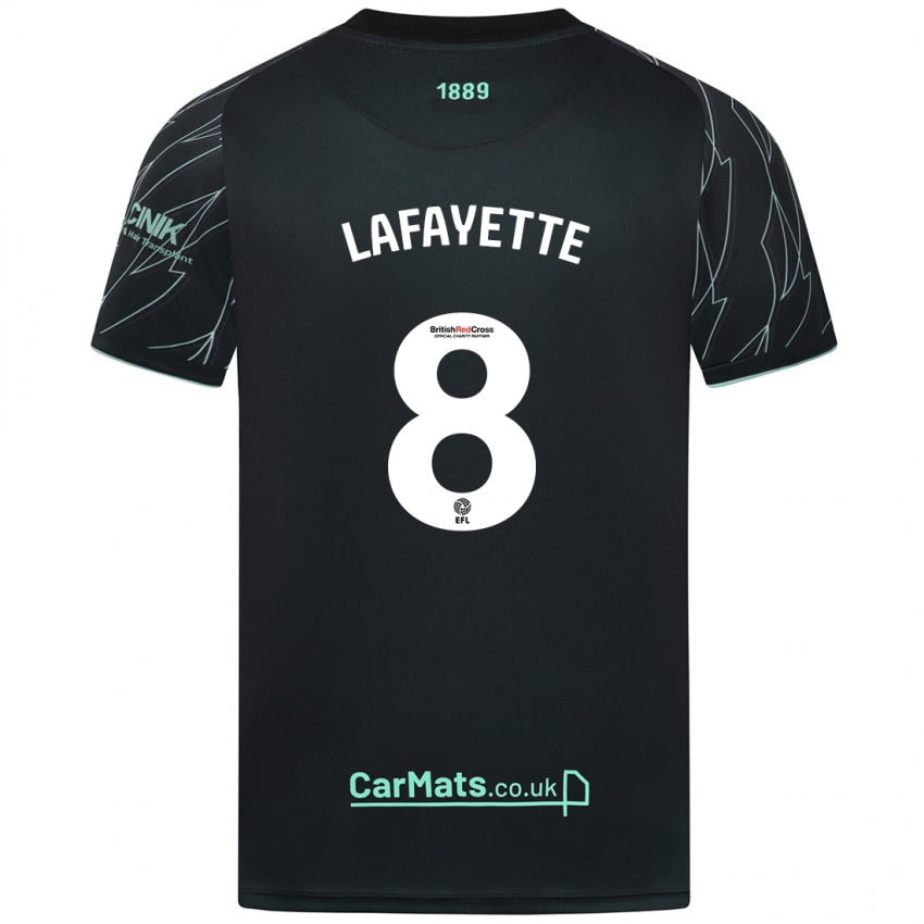 Gyermek Abbie Lafayette #8 Fekete Zöld Idegenbeli Jersey 2024/25 Mez Póló Ing