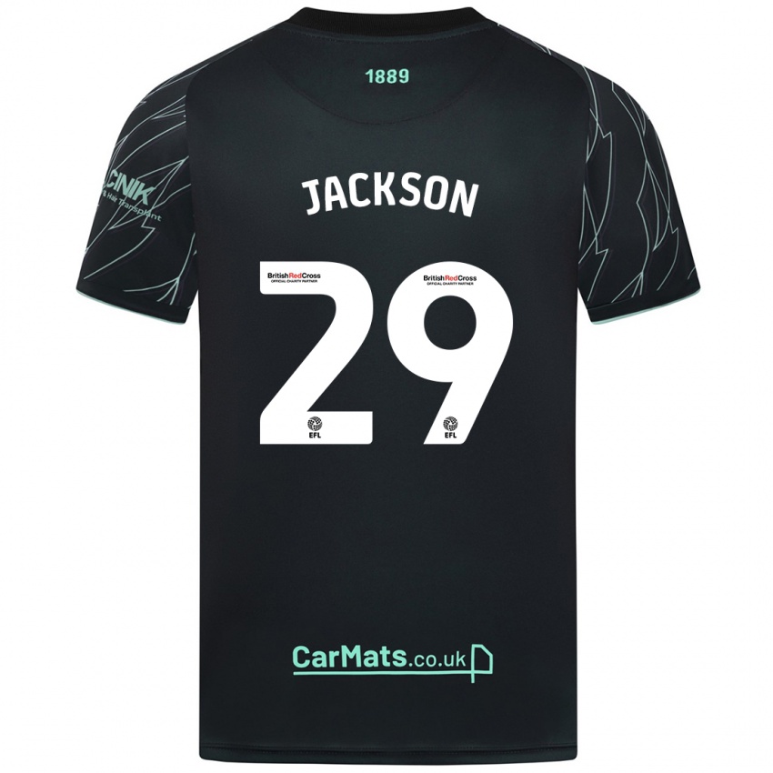 Gyermek Fallon Olivia Connolly-Jackson #29 Fekete Zöld Idegenbeli Jersey 2024/25 Mez Póló Ing