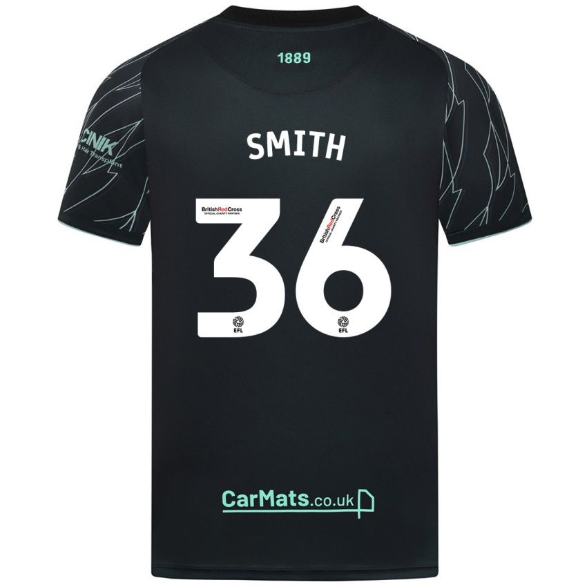 Gyermek Joshua Smith #36 Fekete Zöld Idegenbeli Jersey 2024/25 Mez Póló Ing