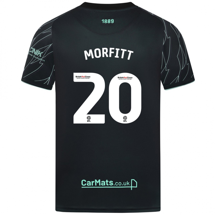 Gyermek Izzy Morfitt #20 Fekete Zöld Idegenbeli Jersey 2024/25 Mez Póló Ing