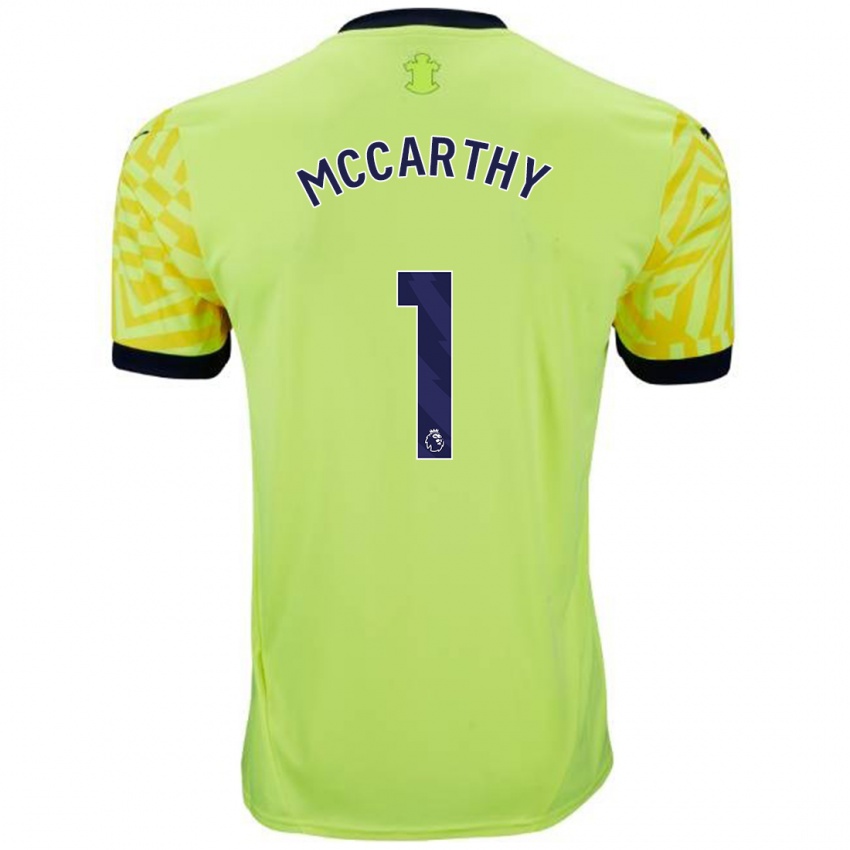 Gyermek Alex Mccarthy #1 Sárga Idegenbeli Jersey 2024/25 Mez Póló Ing