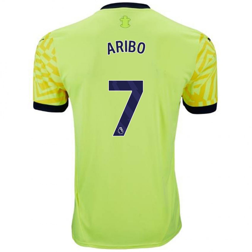 Gyermek Joe Aribo #7 Sárga Idegenbeli Jersey 2024/25 Mez Póló Ing