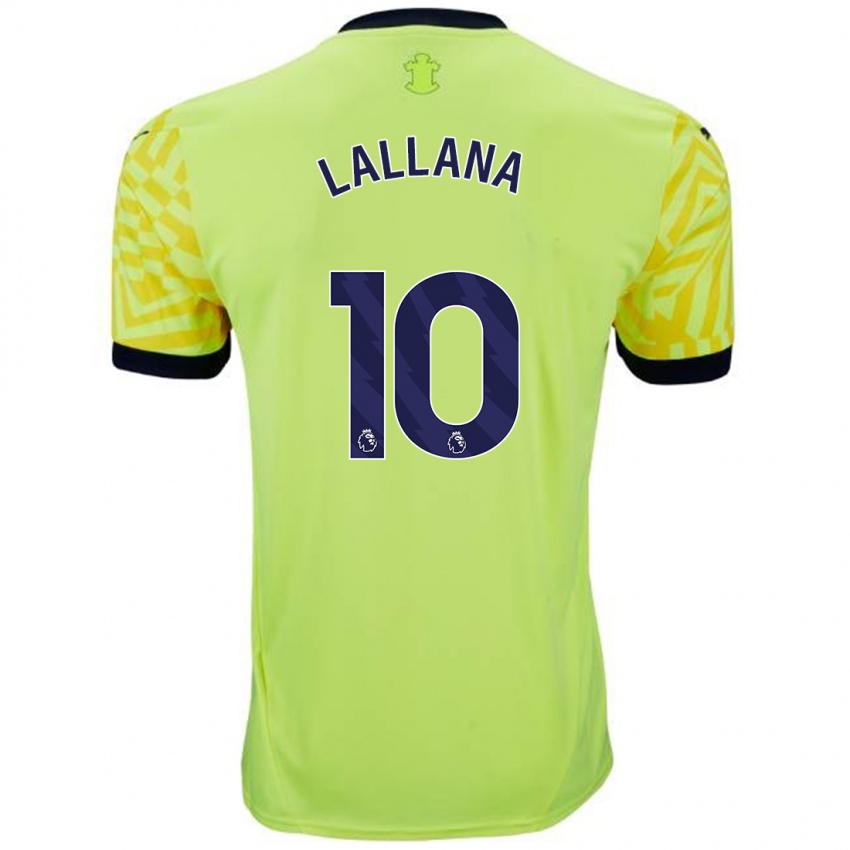 Gyermek Adam Lallana #10 Sárga Idegenbeli Jersey 2024/25 Mez Póló Ing