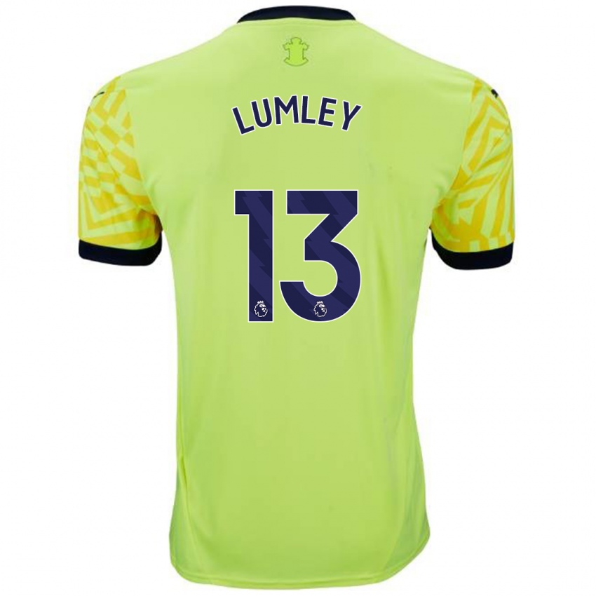 Gyermek Joe Lumley #13 Sárga Idegenbeli Jersey 2024/25 Mez Póló Ing