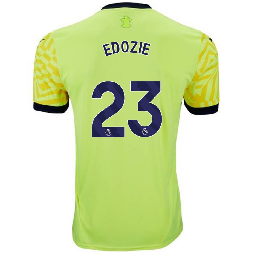 Gyermek Samuel Edozie #23 Sárga Idegenbeli Jersey 2024/25 Mez Póló Ing