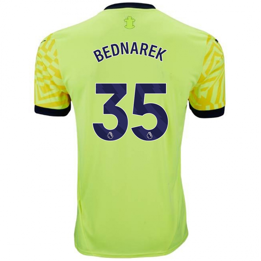 Gyermek Jan Bednarek #35 Sárga Idegenbeli Jersey 2024/25 Mez Póló Ing