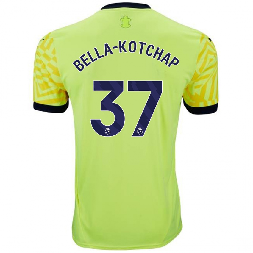 Gyermek Armel Bella-Kotchap #37 Sárga Idegenbeli Jersey 2024/25 Mez Póló Ing