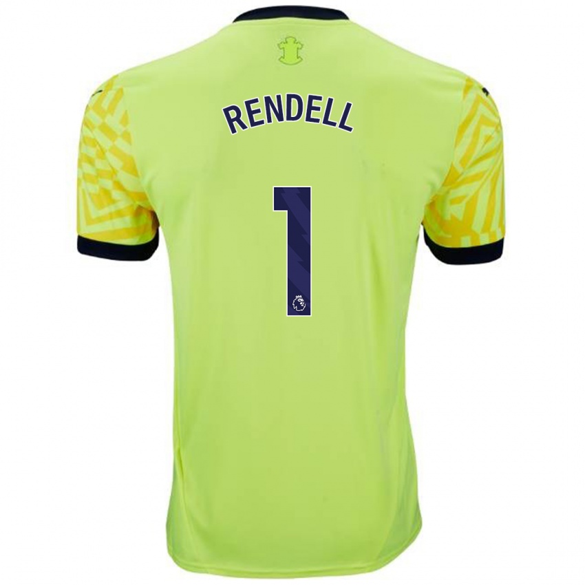 Gyermek Kayla Rendell #1 Sárga Idegenbeli Jersey 2024/25 Mez Póló Ing