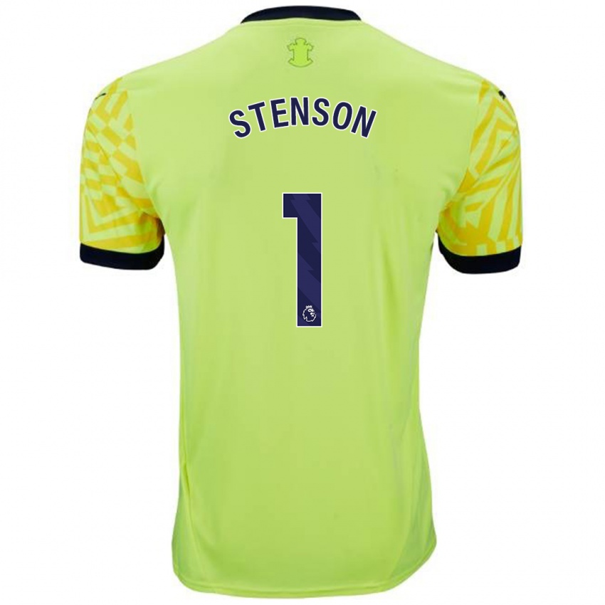 Gyermek Fran Stenson #1 Sárga Idegenbeli Jersey 2024/25 Mez Póló Ing