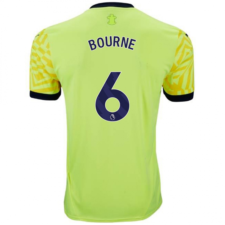 Gyermek Tara Bourne #6 Sárga Idegenbeli Jersey 2024/25 Mez Póló Ing