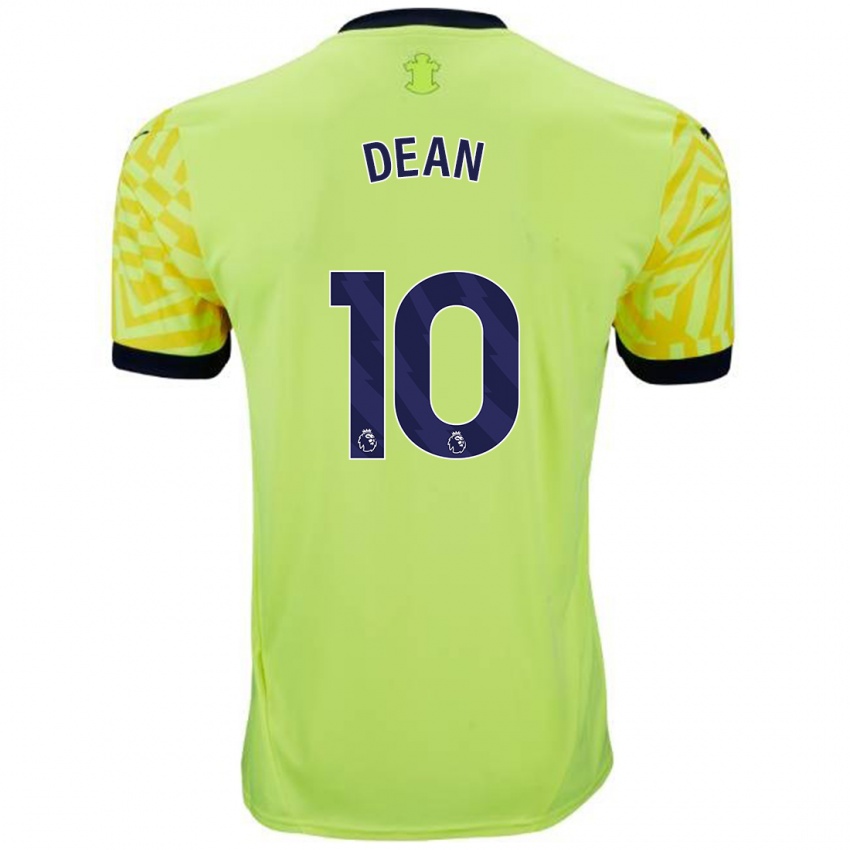 Gyermek Rianna Dean #10 Sárga Idegenbeli Jersey 2024/25 Mez Póló Ing