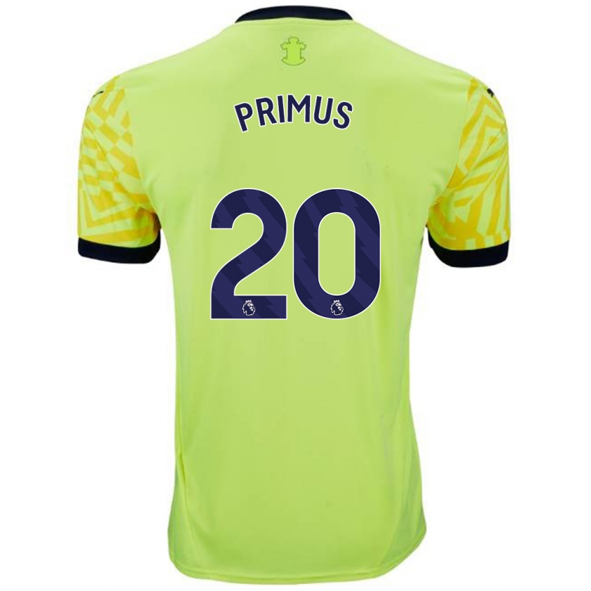 Gyermek Atlanta Primus #20 Sárga Idegenbeli Jersey 2024/25 Mez Póló Ing