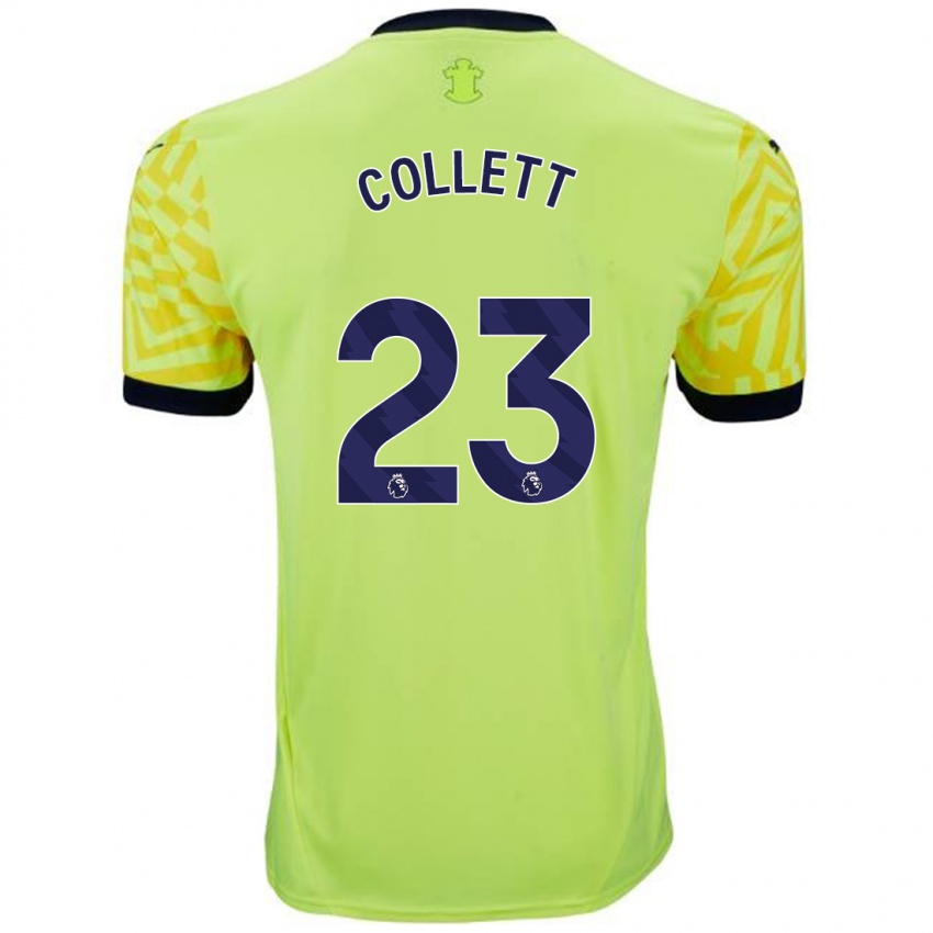 Gyermek Megan Collett #23 Sárga Idegenbeli Jersey 2024/25 Mez Póló Ing