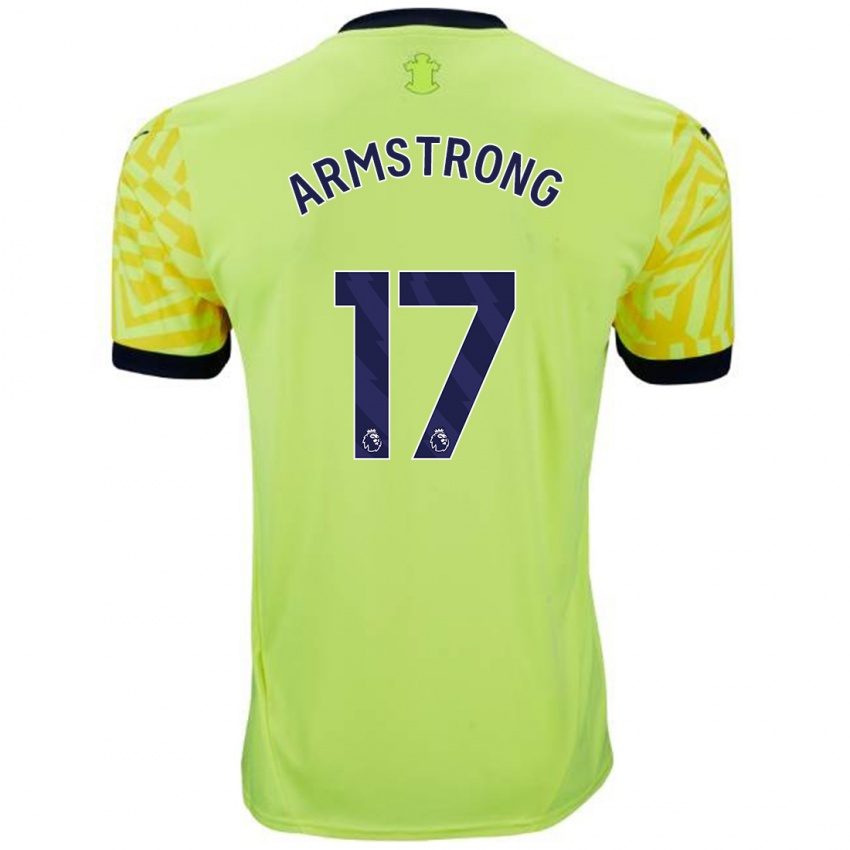 Gyermek Stuart Armstrong #17 Sárga Idegenbeli Jersey 2024/25 Mez Póló Ing