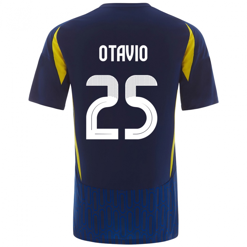 Gyermek Otavio #25 Kék Sárga Idegenbeli Jersey 2024/25 Mez Póló Ing