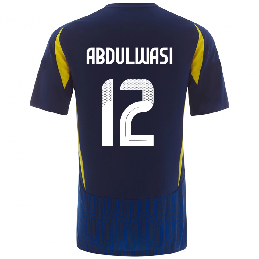 Gyermek Dalal Abdulwasi #12 Kék Sárga Idegenbeli Jersey 2024/25 Mez Póló Ing