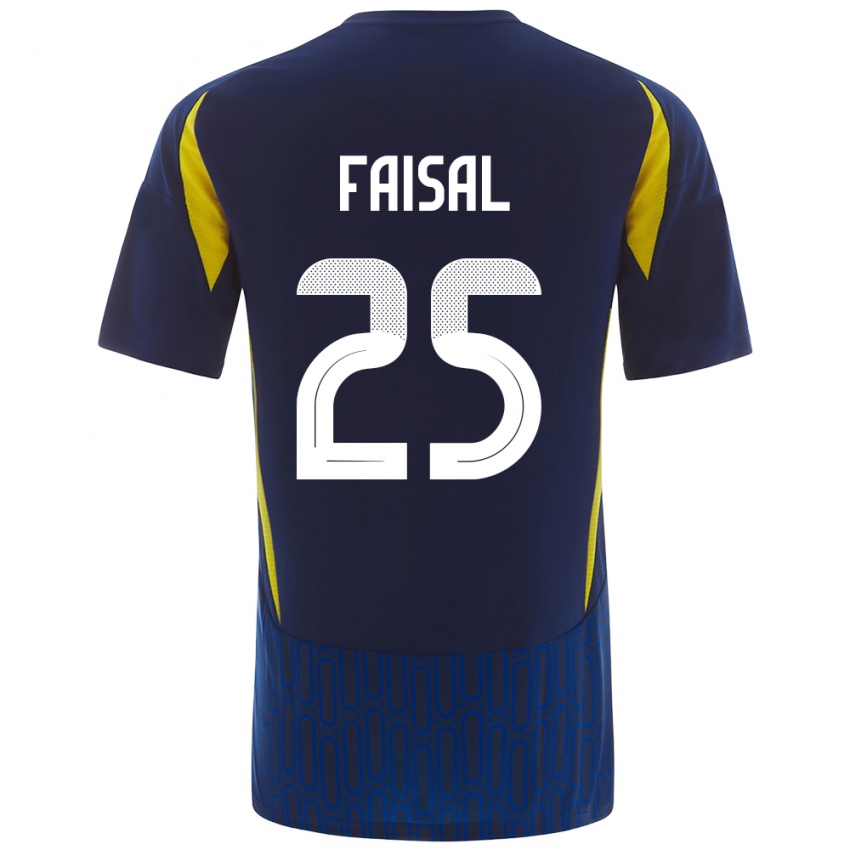 Gyermek Samira Faisal #25 Kék Sárga Idegenbeli Jersey 2024/25 Mez Póló Ing