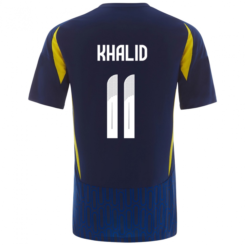 Gyermek Khalid Al-Ghannam #11 Kék Sárga Idegenbeli Jersey 2024/25 Mez Póló Ing