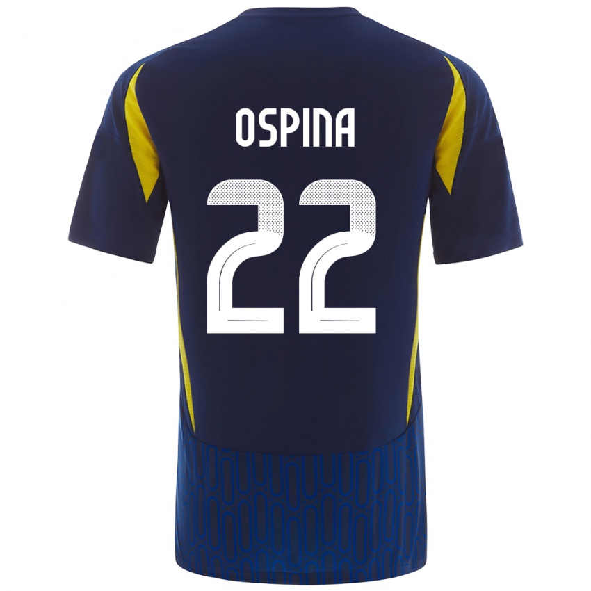 Gyermek David Ospina #22 Kék Sárga Idegenbeli Jersey 2024/25 Mez Póló Ing