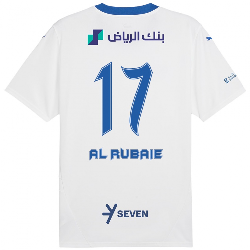 Gyermek Mohammed Al-Rubaie #17 Fehér Kék Idegenbeli Jersey 2024/25 Mez Póló Ing