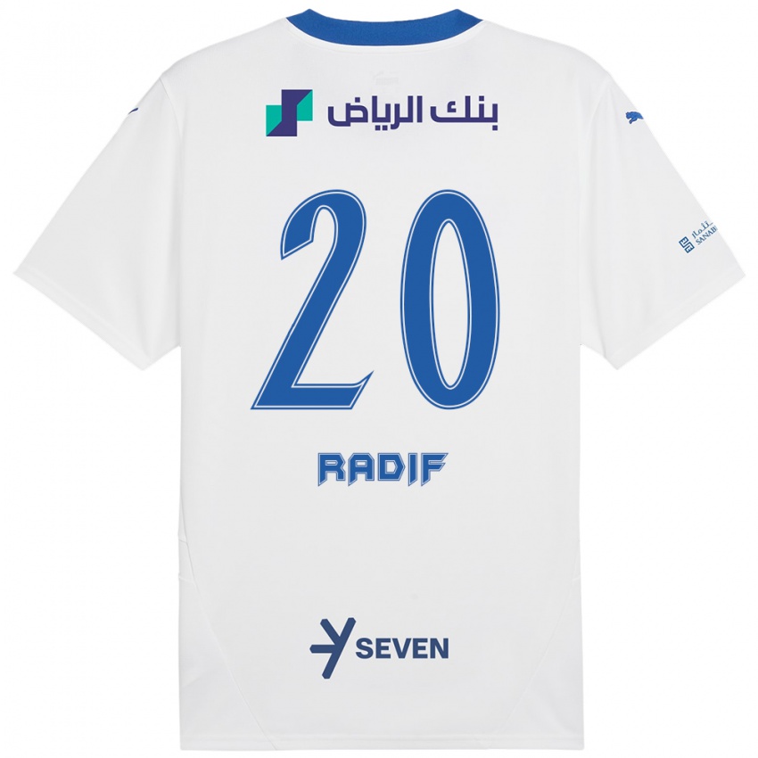 Gyermek Abdullah Radif #20 Fehér Kék Idegenbeli Jersey 2024/25 Mez Póló Ing