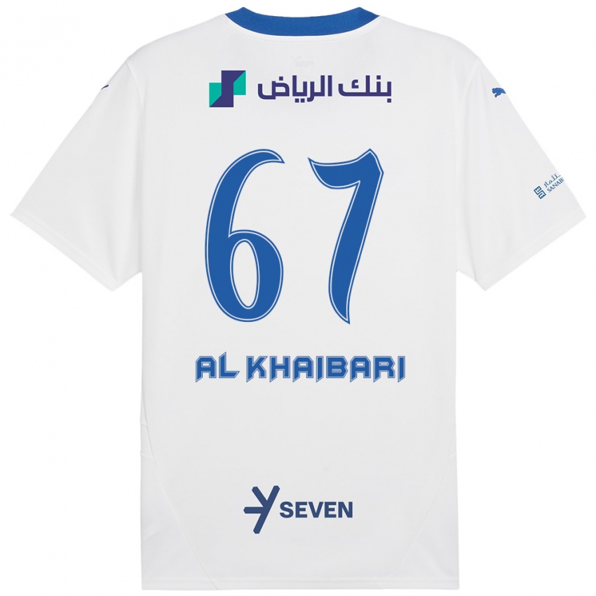 Gyermek Mohammed Al-Khaibari #67 Fehér Kék Idegenbeli Jersey 2024/25 Mez Póló Ing