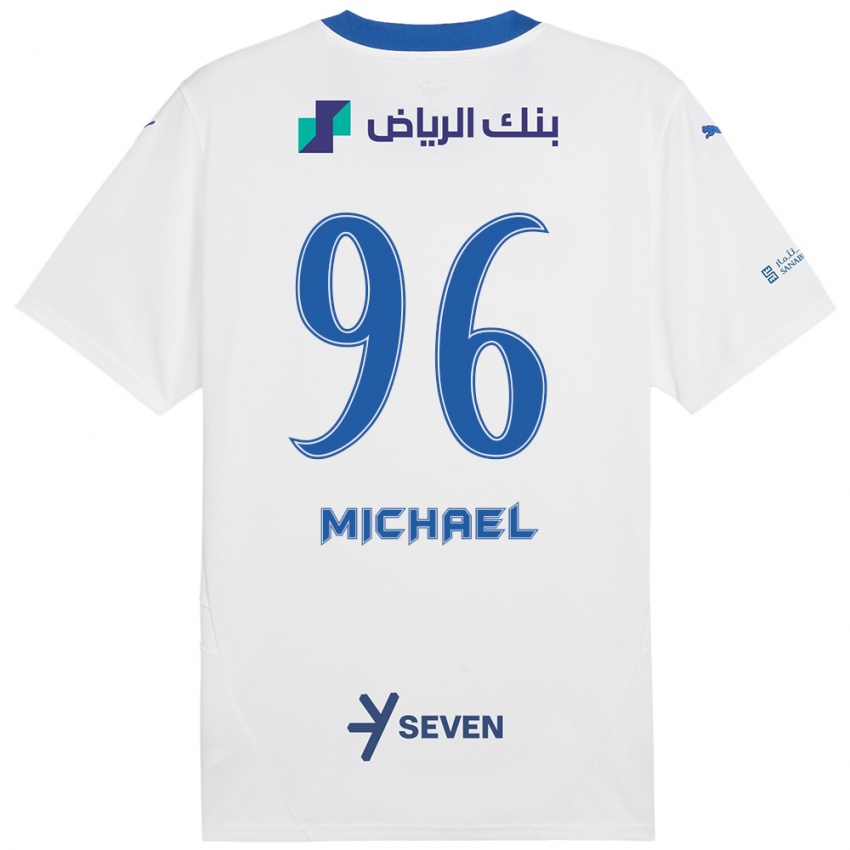 Gyermek Michael #96 Fehér Kék Idegenbeli Jersey 2024/25 Mez Póló Ing