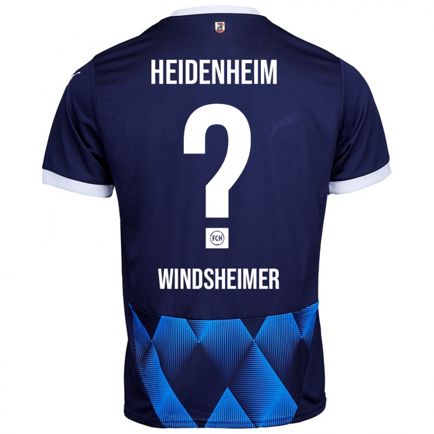 Gyermek Tim Windsheimer #0 Sötét Sötétkék Idegenbeli Jersey 2024/25 Mez Póló Ing