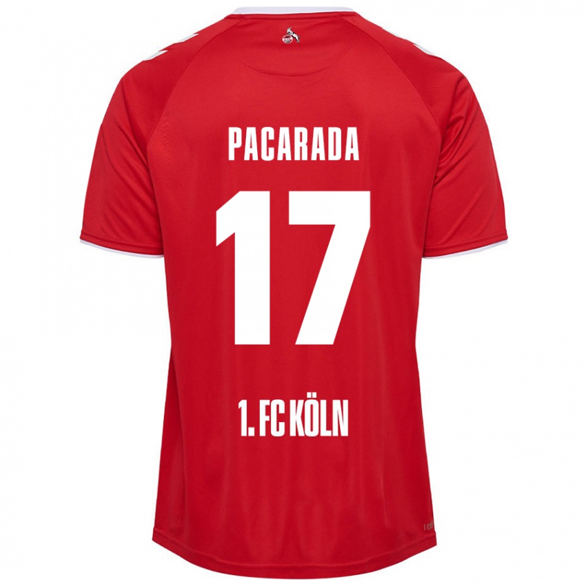 Gyermek Leart Paçarada #17 Piros Fehér Idegenbeli Jersey 2024/25 Mez Póló Ing