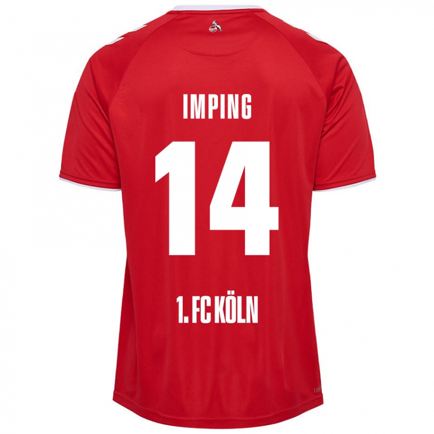 Gyermek Carlotta Imping #14 Piros Fehér Idegenbeli Jersey 2024/25 Mez Póló Ing