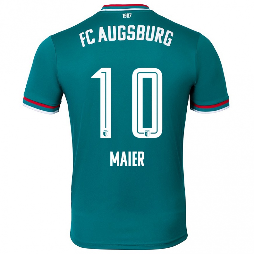 Gyermek Arne Maier #10 Sötétzöld Idegenbeli Jersey 2024/25 Mez Póló Ing