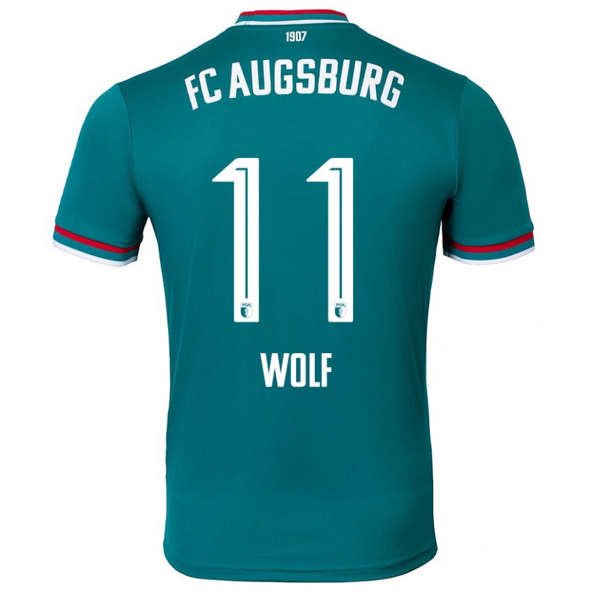 Gyermek Marius Wolf #11 Sötétzöld Idegenbeli Jersey 2024/25 Mez Póló Ing