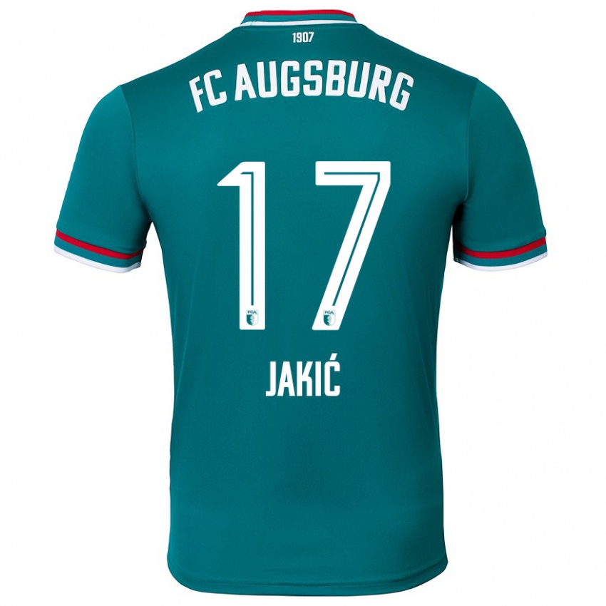 Gyermek Kristijan Jakic #17 Sötétzöld Idegenbeli Jersey 2024/25 Mez Póló Ing