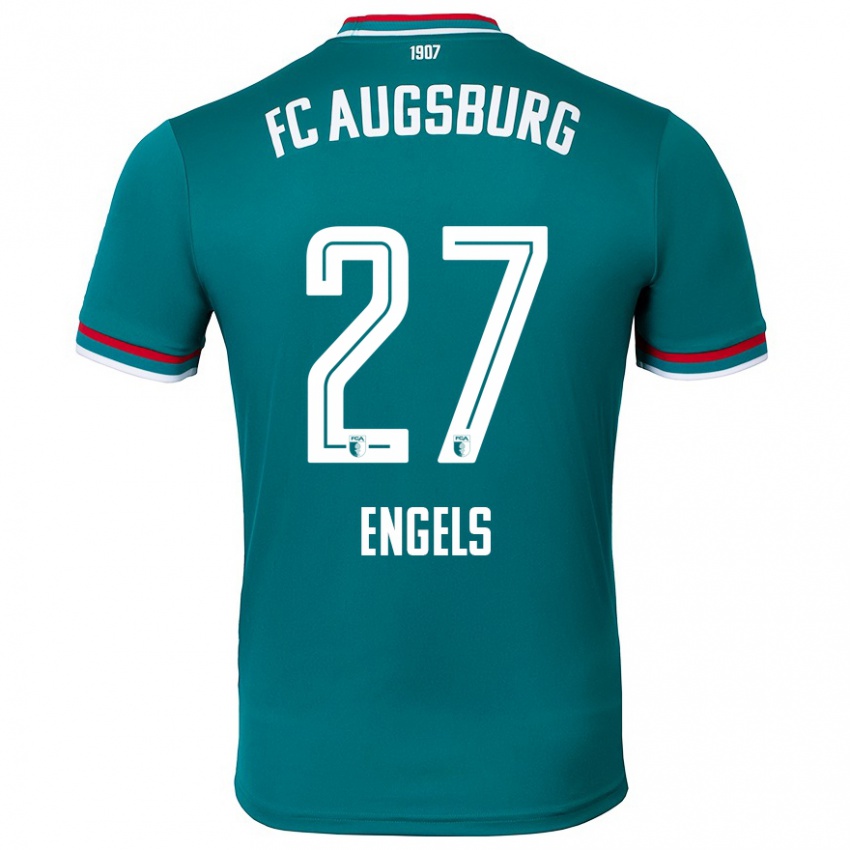 Gyermek Arne Engels #27 Sötétzöld Idegenbeli Jersey 2024/25 Mez Póló Ing