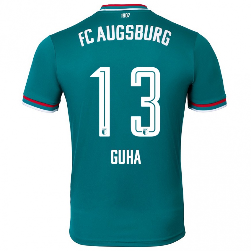 Gyermek Felix Guha #13 Sötétzöld Idegenbeli Jersey 2024/25 Mez Póló Ing