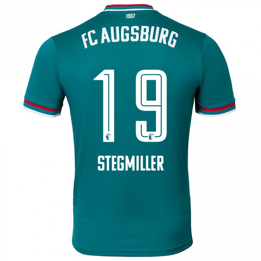 Gyermek Louis Stegmiller #19 Sötétzöld Idegenbeli Jersey 2024/25 Mez Póló Ing