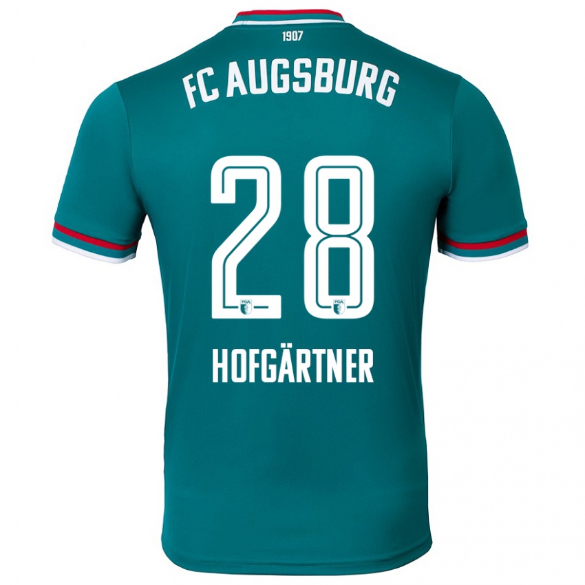 Gyermek Hendrik Hofgärtner #28 Sötétzöld Idegenbeli Jersey 2024/25 Mez Póló Ing