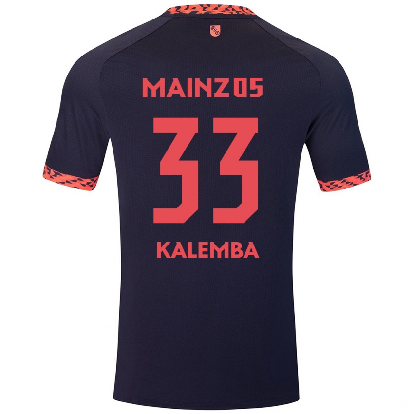 Gyermek Marcel Kalemba #33 Kék Korall Vörös Idegenbeli Jersey 2024/25 Mez Póló Ing