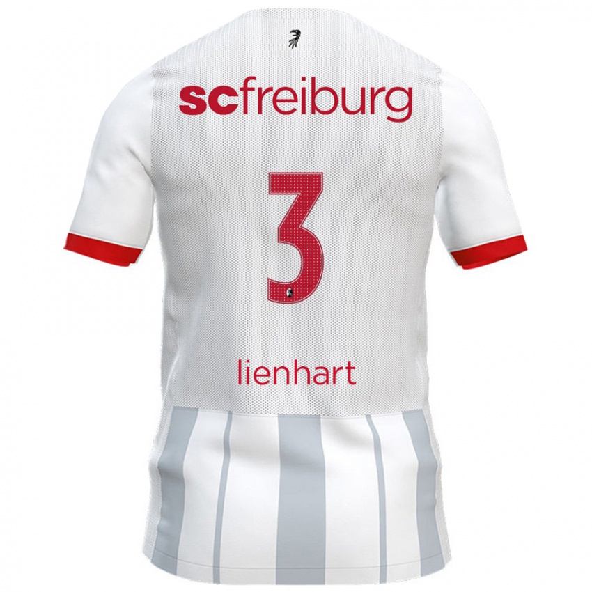 Gyermek Philipp Lienhart #3 Fehér Szürke Idegenbeli Jersey 2024/25 Mez Póló Ing